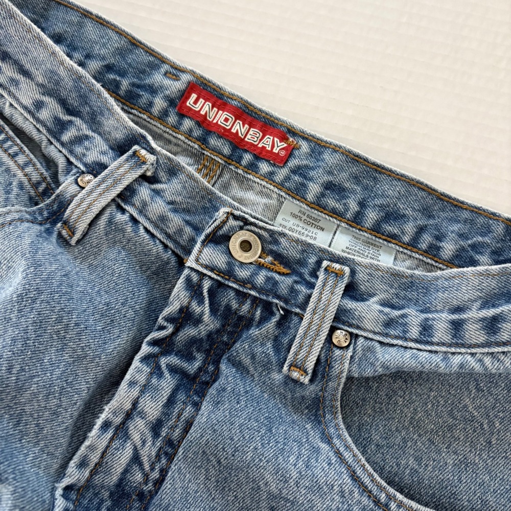 VTG Y2K 90s Unionbay Carpenter Jeans Womens 28x30 Light Wash Baggy Skater Punk